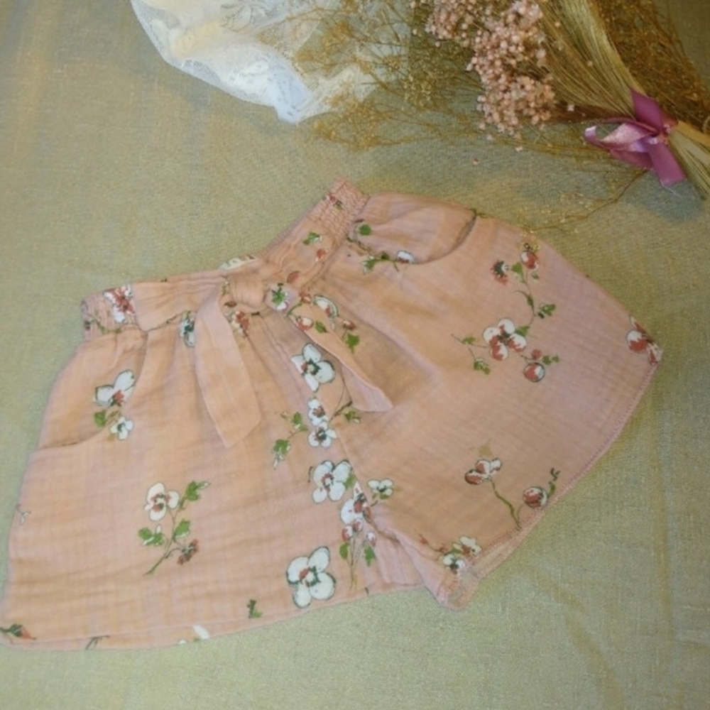 Zara Pink Floral Kids Shorts